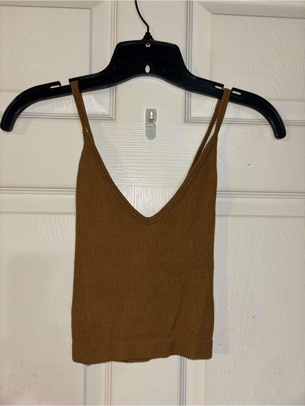 Arizona Jean Company Brown Ribbed V-Neck Cami